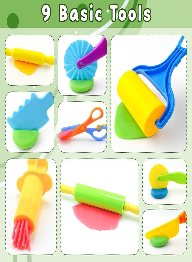 iShyan Dough Tools with 49 pcs Dough Tools Set,Rolling Pins,Animal Cutters,Molds,Scissors, Extruders for Creative Play - Image 3