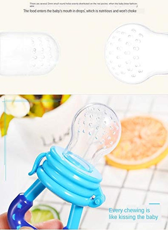 Heights Silicone Bpa Free Fruit Feeder|Infant Baby Fruit Vegetable Nibbler Feeder Sucker For New Born Baby 15 Months Baby (Multicolored Pack Of 2) - Image 3