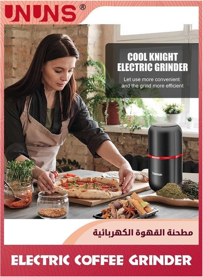 يو إن يو إن أس Coffee Grinder,Electric Grinder With Stainless Steel Blades,Coffee And Spice Powerful Motor 3.5oz Large Capacity For Beans,Herbs,Spices,Peanuts,Grains and More,Black - Image 4