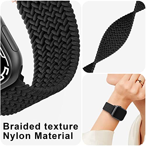 Meliya Braided Stretchy Band Compatible for Apple Watch Strap 38mm 40mm 41mm 42mm 44mm 45mm 46mm 49mm for Women Men, Nylon Elastic Wristbands for iWatch Series 10 9 8 7 6 SE 5 4 3 2 Ultra Ultra 2 - Image 3