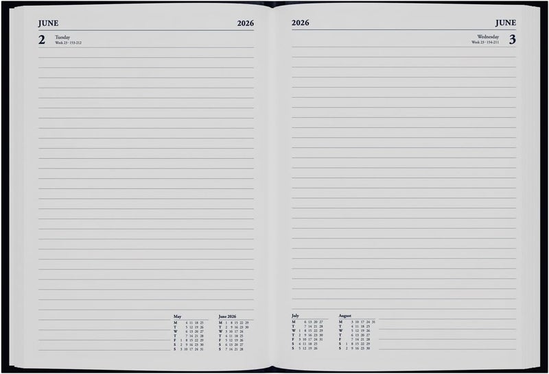 Collins - Desk - 2026 12 Month Calendar Year Planner, Day-To-Page Diary, A5 Hard Cover - Blue (52.60-26) - Image 3