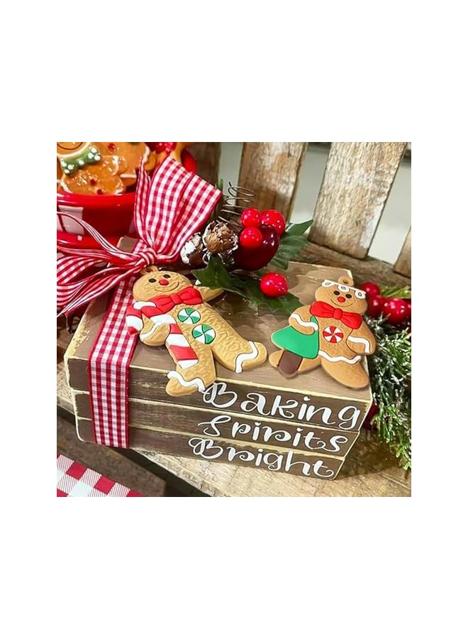 The Bros 12pcs Gingerbread Man Ornaments for Christmas Tree Assorted Plastic Gingerbread Figurines Ornaments for Christmas Tree Hanging Decorations 3 Inch Tall - Image 4