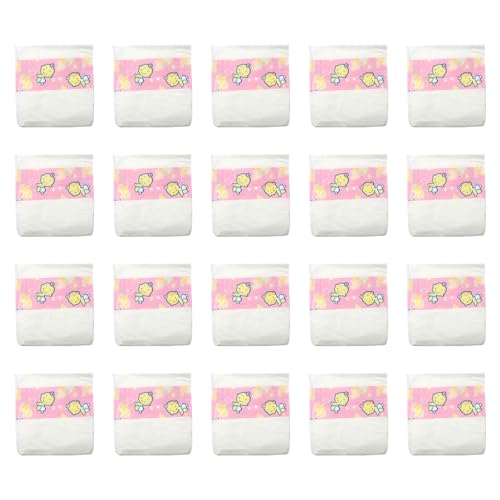 CHAREX Reborn Baby Doll Diapers 20 Pieces Pack Newborn Diapers Doll Accessories for 1824 Inch Reborn Dolls - Image 1