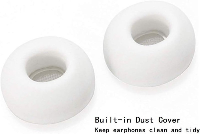 BLLQ Fit in Case AirPods Pro Eartips Covers Earuds Cover Silicone Compatible with AirPods Pro AirPods3, S/M/L 3 Pairs White ap - Image 2