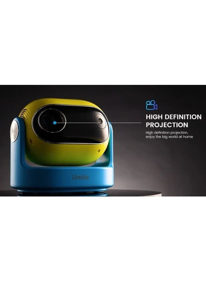 Umiio U30 Premium Smart Projector 1080P Full HD, 4K Supported with 180 Degree Adjustable Lens, Wi-Fi 6 and Bluetooth, Portable LED Projector for Home Theater and Outdoor Entertainment with HDMI, USB, and Audio Support - Image 3