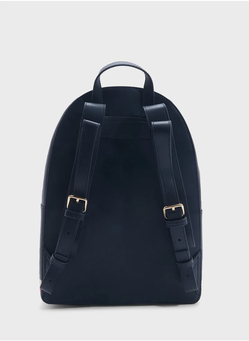 تومي هيلفيغر Logo Detail Top Handle Backpack