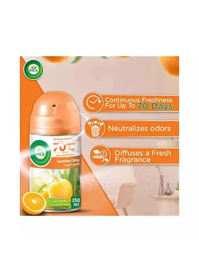 Air Wick Air Wick Freshmatic Autospray Refill with Sparkling Citrus Fragrance- 250ml - Image 2