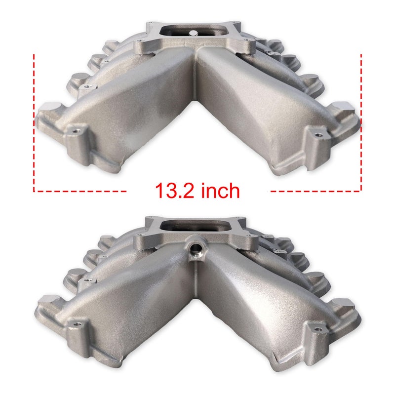 JGhyperX 300-137 LS Mid-Rise EFI Intake Manifold Aluminum Single Plane Compatible with Chevy Small Block SBC 1997-2019 Cathedral Port fit for GM LS1/LS2/LS6 V8 4.8L 5.3L 5.7L 6.0L - Image 3