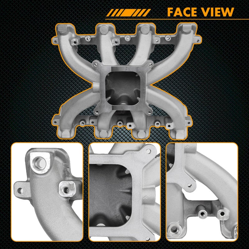 JGhyperX 300-137 LS Mid-Rise EFI Intake Manifold Aluminum Single Plane Compatible with Chevy Small Block SBC 1997-2019 Cathedral Port fit for GM LS1/LS2/LS6 V8 4.8L 5.3L 5.7L 6.0L - Image 4