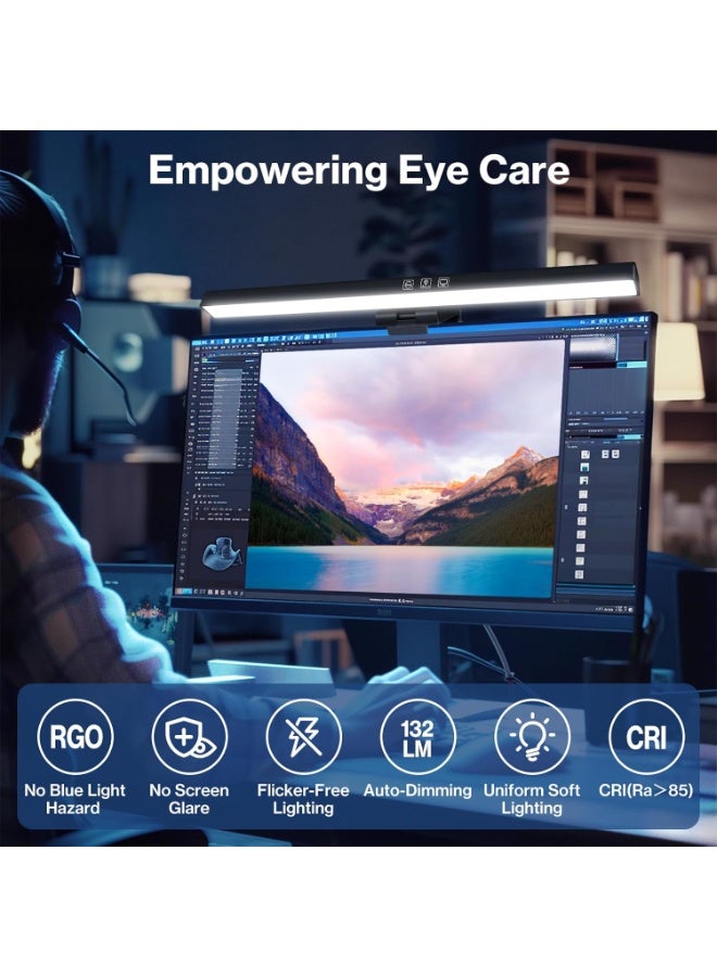 Miya Computer Monitor Light,  for Eye Caring LED Dimmable Screen Light Bar, 7 RGB Light Modes，3 Color Temperature Mode Light Bar, Touch Control USB Powered Monitor Lamp for Desk/Office/Home/Game - Image 3