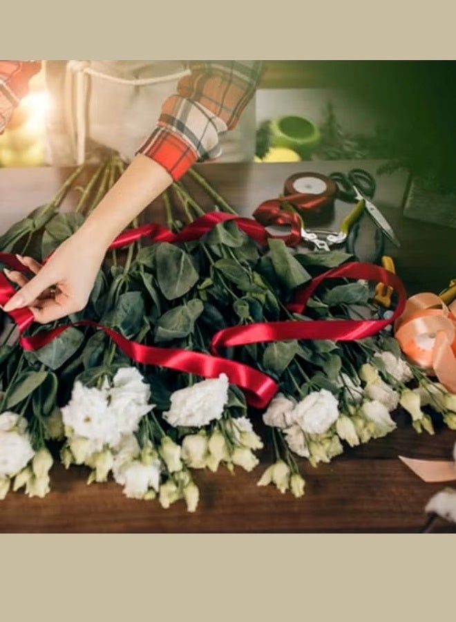 مايا شريط بورغندي، عرض 1.5 بوصة، طول 25 ياردة، مصنوع من قماش الساتان بلون أحمر خمري، مثالي لتغليف الهدايا، وتزيين أكاليل عيد الميلاد، وزينة شجرة عيد الميلاد، وصنع الأقواس، والأعمال اليدوية، ومشاريع الخياطة، وحفلات الزفاف. - Image 4