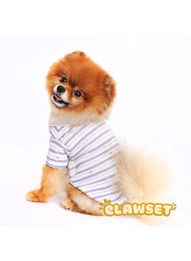 CLAWSET ZOEY CARDIGAN - PURPLE COLOR CARDIGAN - DOG CLOTHES - DOG APPAREL - DOG FASHION - CAT FASHION - CAT CLOTHES - PET FASHION - PET OUTFIT - Image 1