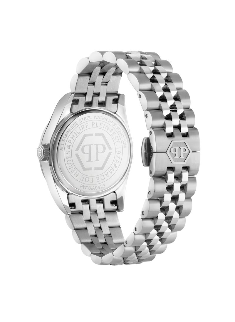 PHILIPP PLEIN - Date Superlative Women's 34mm Watch with Turquoise Dial & Stainless Steel Bracelet 5ATM - Image 1