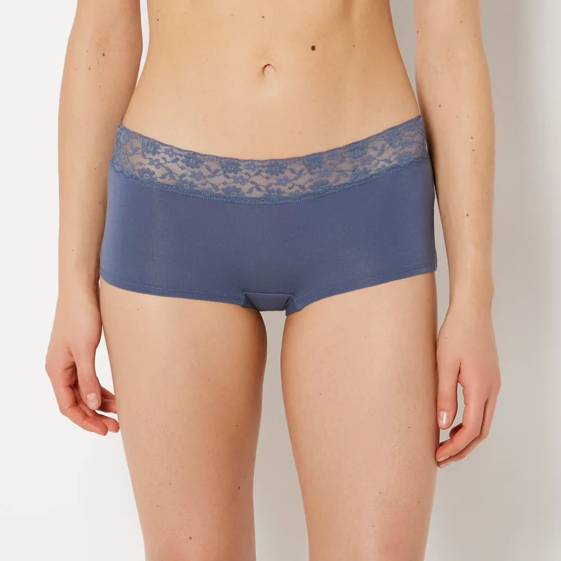La Senza La Senza Boyshort Panty With Lace Trim