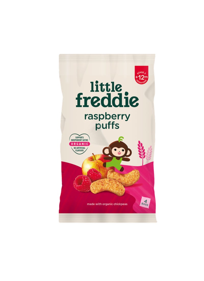 LITTLE FREDDIE Organic Raspberry Puffs (12+ Months) 4 x 11g - Image 1