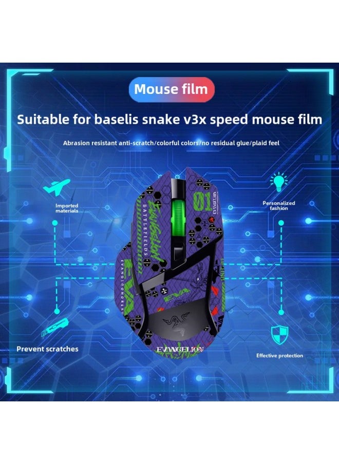 Generic - For Baselis Snake V3X Speed Edition Mouse Anti-Slip Sticker Ultimate Edition Full Bag With Back Sticker Anti-Slip Generation Wholesale-Color:Baselis Snake V3X Extreme Edition-CX-A60/White Diamond-Full Package - Image 1