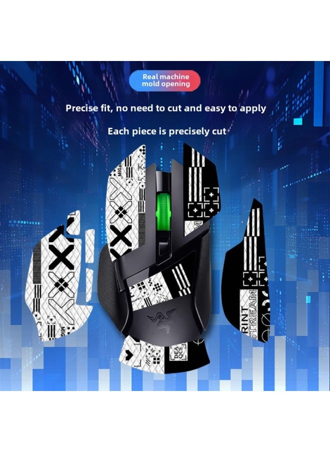 Generic - For Baselis Snake V3X Speed Edition Mouse Anti-Slip Sticker Ultimate Edition Full Bag With Back Sticker Anti-Slip Generation Wholesale-Color:Baselis Snake V3X Extreme Edition-CX-A60/White Diamond-Full Package - Image 1