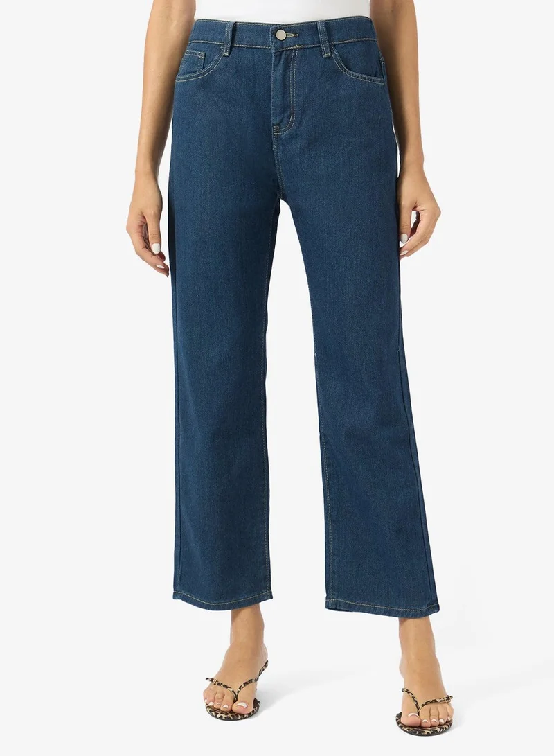 High Rise Straight Fit Jeans