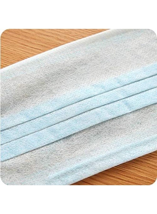 Face masks - 50 pieces, blue, polyester, unisex - for adults - Image 3