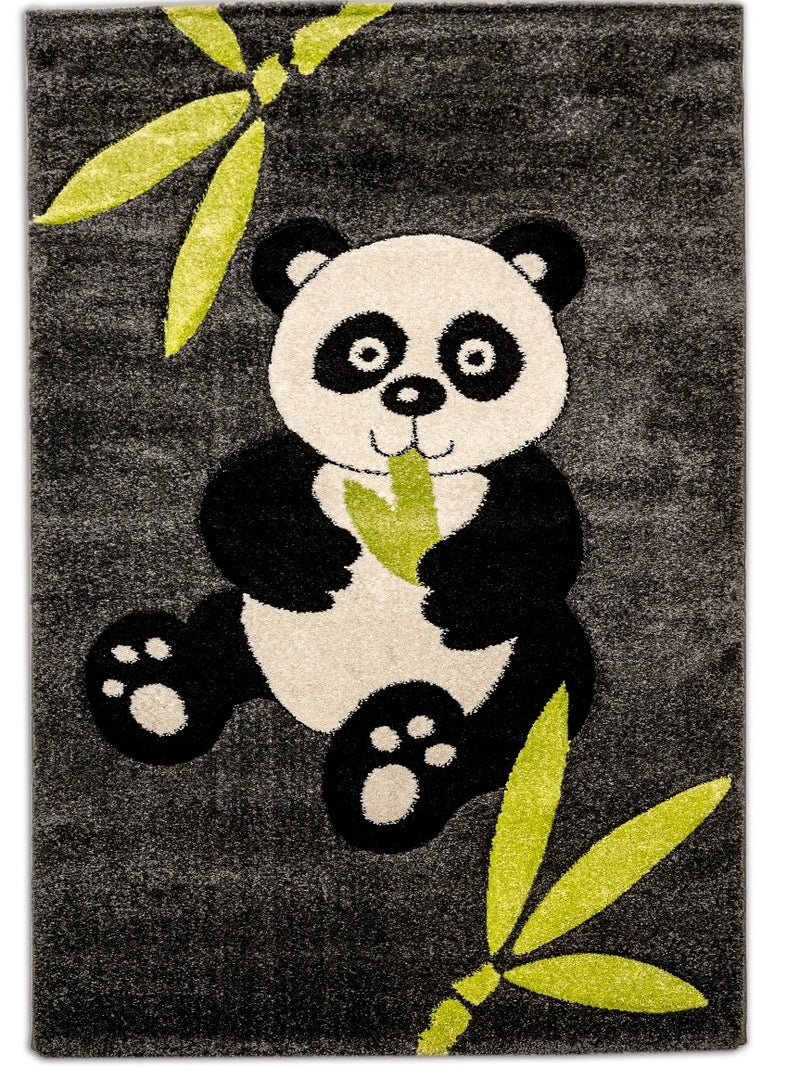 Crystal Panda Kids Rug-150 x 80 cm - BLACK - Image 2