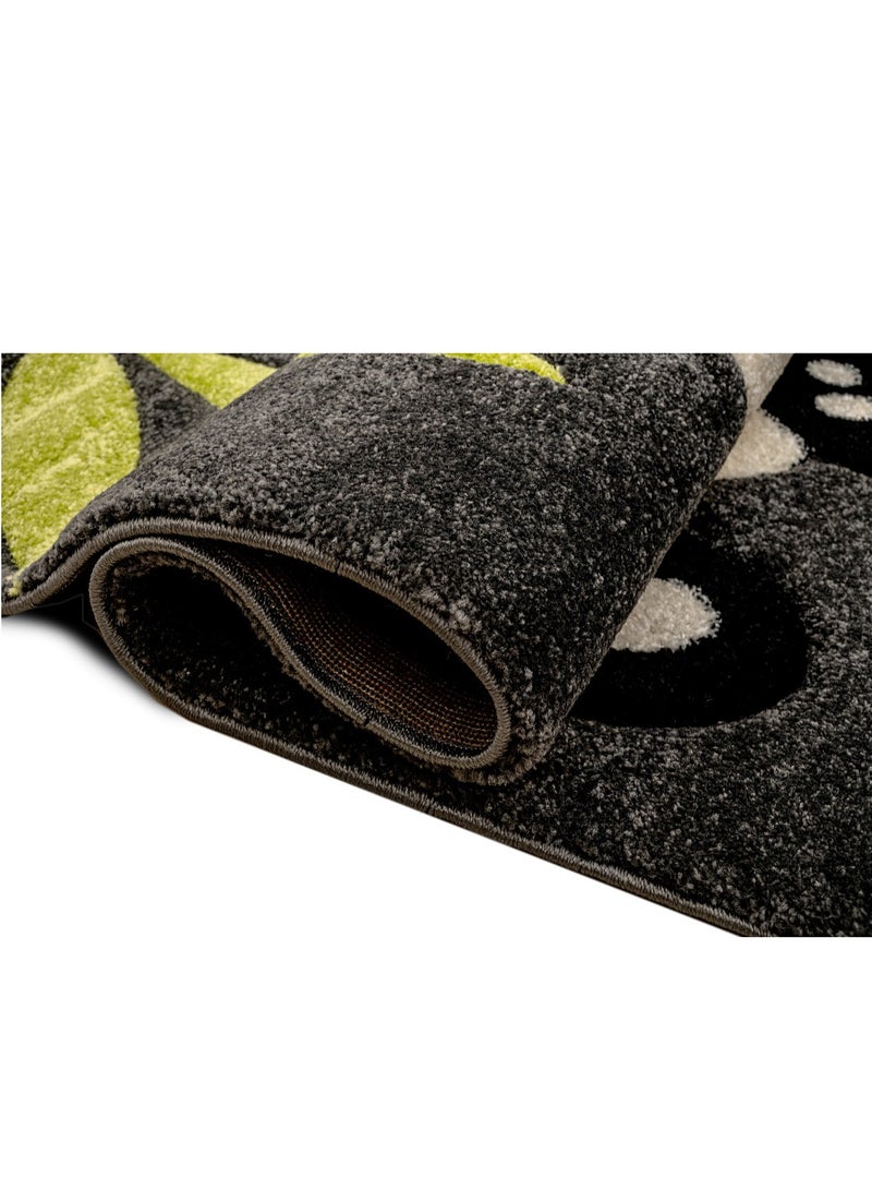 Crystal Panda Kids Rug-150 x 80 cm - BLACK - Image 3