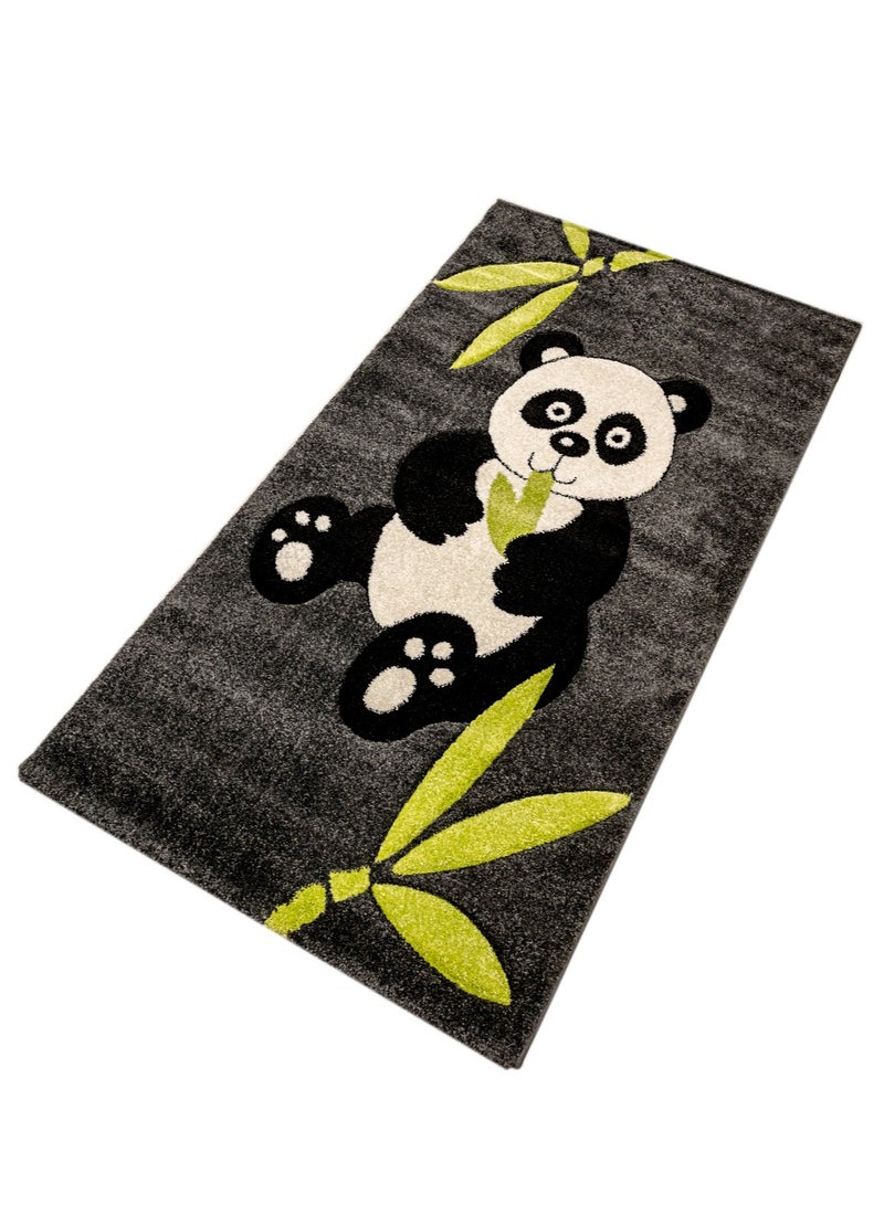 Crystal Panda Kids Rug-150 x 80 cm - BLACK - Image 4