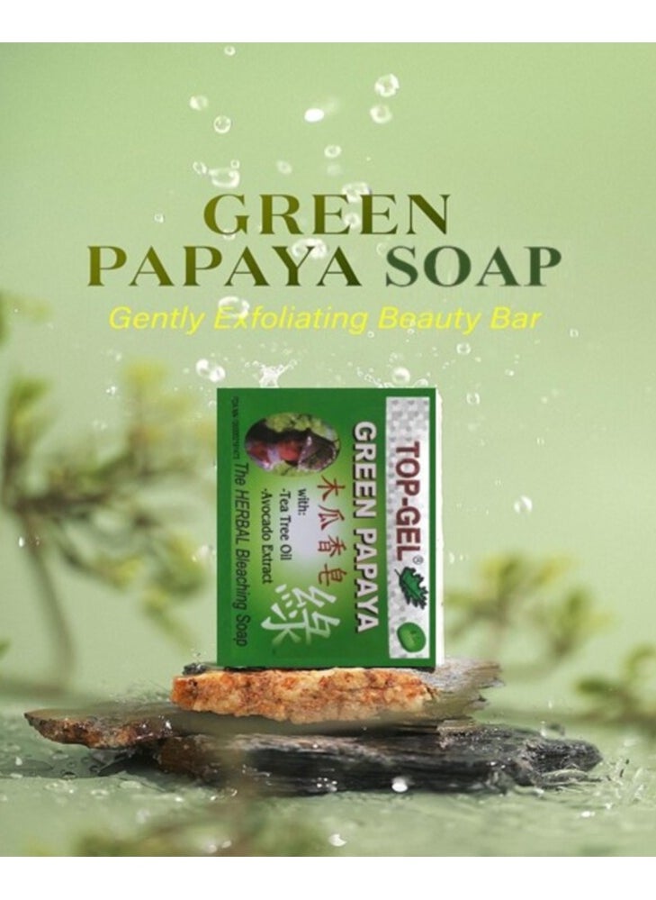 Top Gel Green Papaya Soap 145gm.