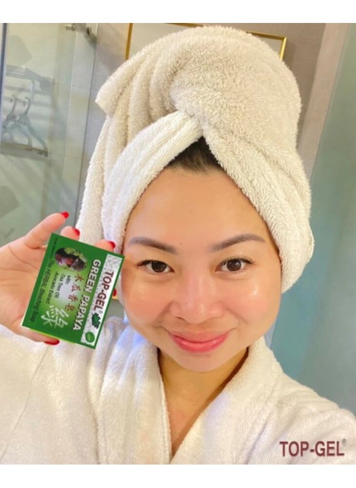 Top Gel Green Papaya Soap 145gm.