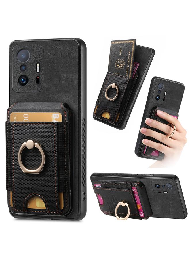 erorex Case For Xiaomi Mi 11T/11T Pro Retro Splitable Magnetic Stand Card Bag Leather Phone Case - Image 1