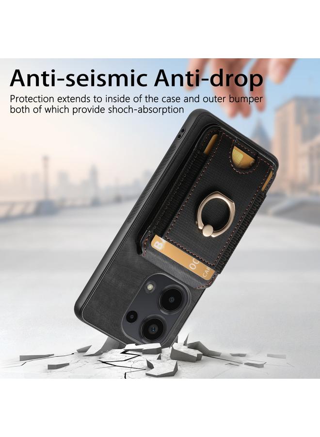 erorex Case For Xiaomi Mi 11T/11T Pro Retro Splitable Magnetic Stand Card Bag Leather Phone Case - Image 4