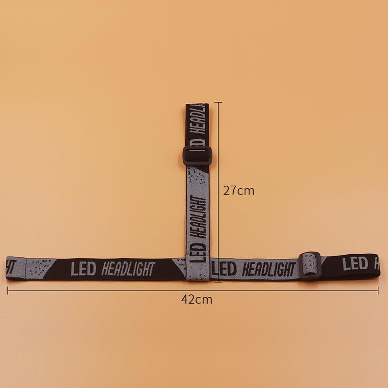 RecDec 4 Pack Headlamp Strap Replacement Headband Head Lamp Elastic Head Band Belt for LED Headlamps Flashlight Rechargeable Hands-Free Headlight Bike Front Light - Image 2