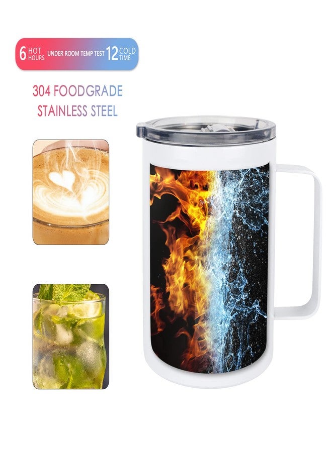 MAIKESUB 4 Pcs Sublimation Blank Skinny Tumbler 12 OZ White Handle and Straw Double Wall Stainless Steel Coffee Straight Mug with Sliding Lid (12 oz 340ML Without base) - Image 5