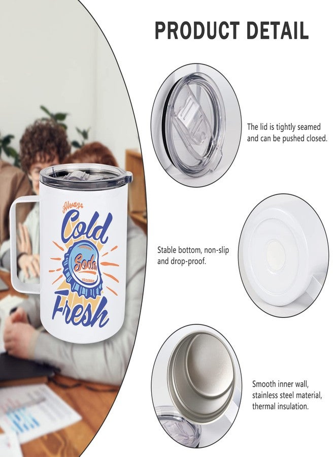 MAIKESUB 4 Pcs Sublimation Blank Skinny Tumbler 12 OZ White Handle and Straw Double Wall Stainless Steel Coffee Straight Mug with Sliding Lid (12 oz 340ML Without base) - Image 3