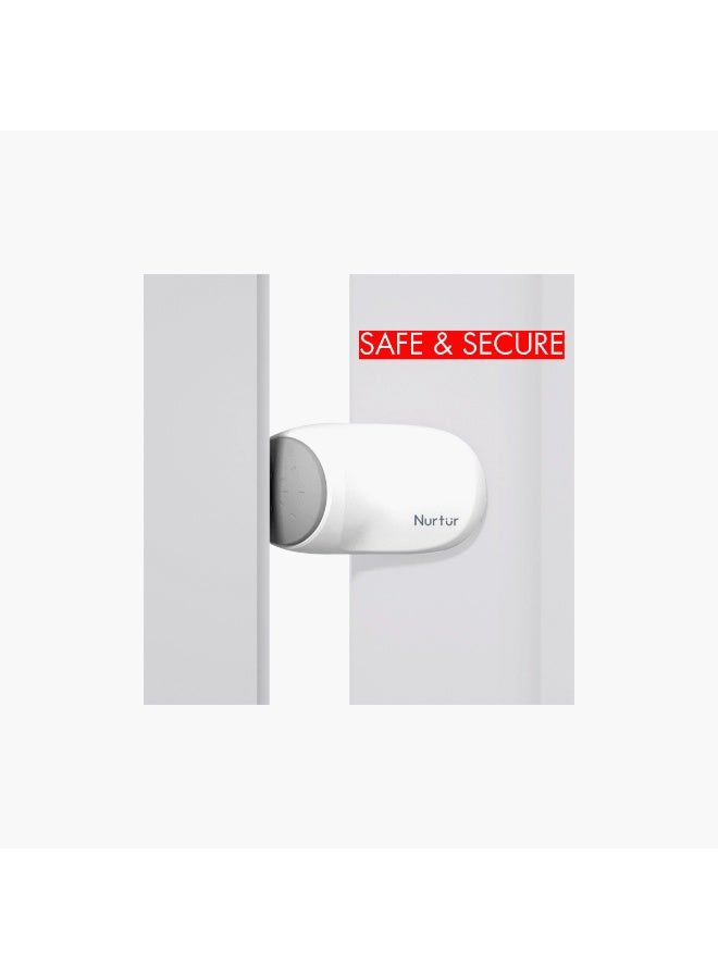 Nurtur Child Safety Revolving Door Stopper & Finger Pinch Protector White/Grey - Image 4