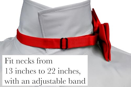 trilece Bow Ties for Men - Men's Solid Pre-tied Clip on Bowties for Formal Wear - Adjustable Bow Tie - Bow ties for Woman (Red) - Image 4