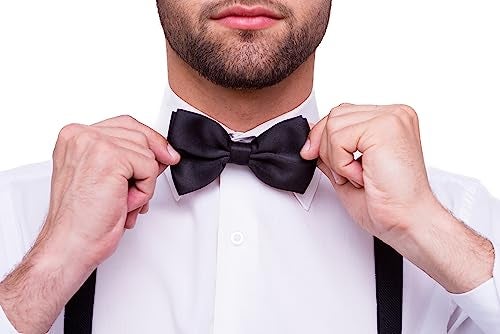 trilece Bow Ties for Men - Men's Solid Pre-tied Clip on Bowties for Formal Wear - Adjustable Bow Tie - Bow ties for Woman (Red) - Image 5