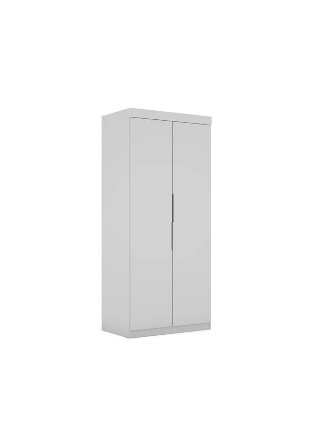 Homzmart Lamintec Wood Wardrobe 220×100×50 cm - White - Image 1