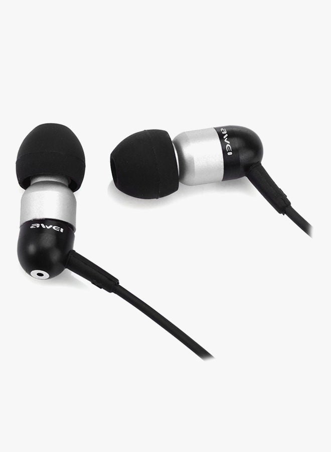 NIBEMINENT Wired In-Ear Headphones With Mic Silver/Black - Image 4