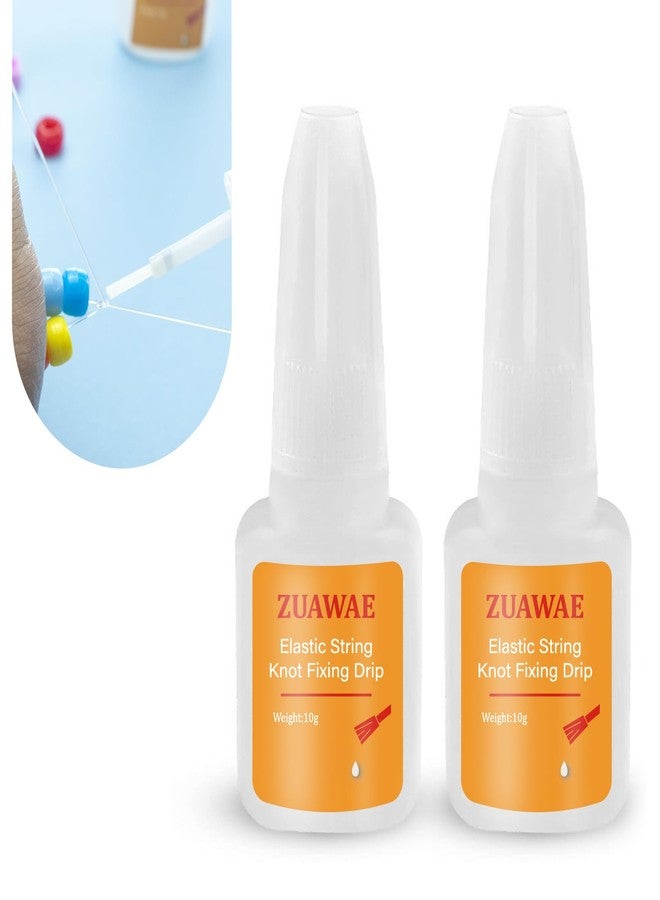 ZUAWAE Jewelry Glue for Elastic String, Clear Craft Glue Elastic String Kont Fixing Drip, Bracelet Glue Bracelet Supplies for Rhinestones Crafts, Clay Beads, Fabric, Jewelry Making Kit - Image 1