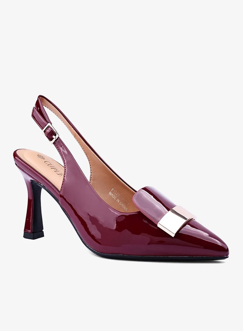 Cuple Womens slingback heeled shoes