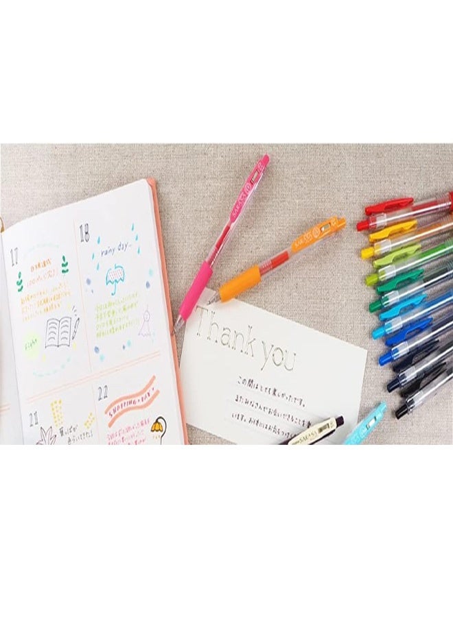 ZEBRA 4 sets of 5 Sarasa Push Clip Gel Ink Pens. The set consists of 5 colors, 0.5 mm. - Image 4