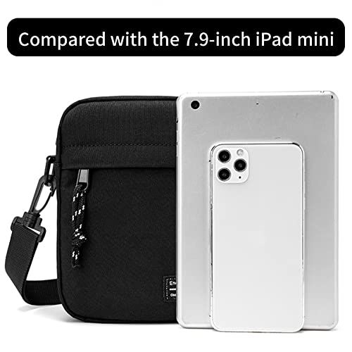 Vaupan Small Crossbody Bag Shoulder Bag For Men, Women Mini Messenger Bag Water Resistant Satchel Bag for Work Travel Business (Black) - Image 4