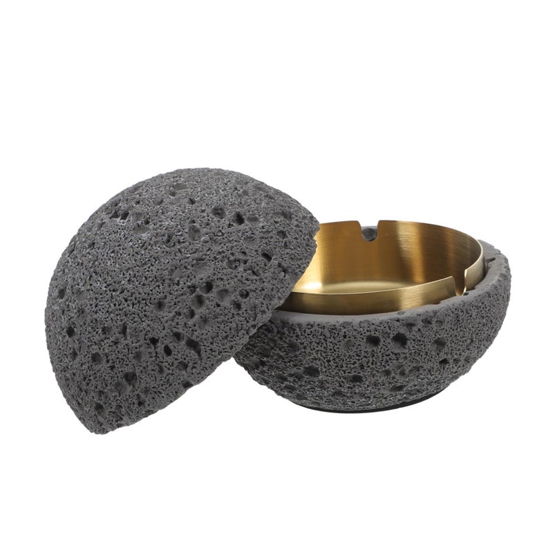 Stainless Steel Ashtray with Lid for Indoor Outdoor Use Desktop Tabletop Ash Holder - Image 2