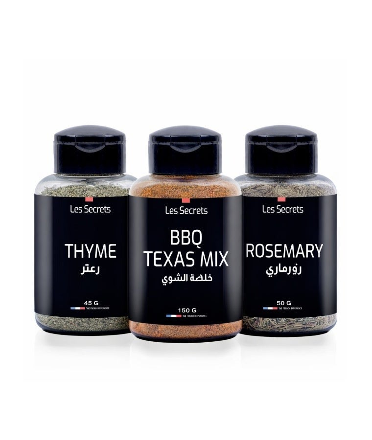 Thyme 45 - Rosemary 50 - BBQ Texas Mix 130gm Bundle