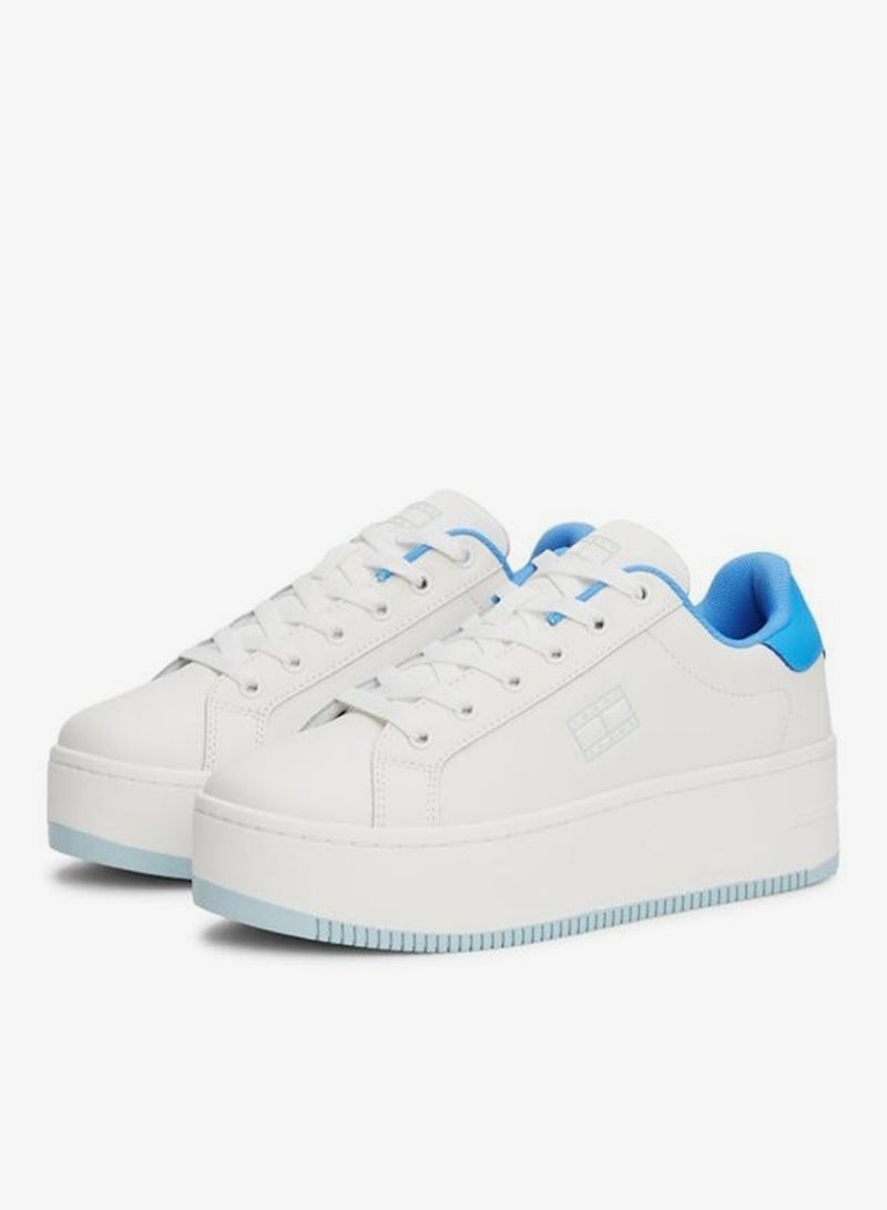 TOMMY JEANS Flatform Patent Lace Ups Sneakers - Image 4