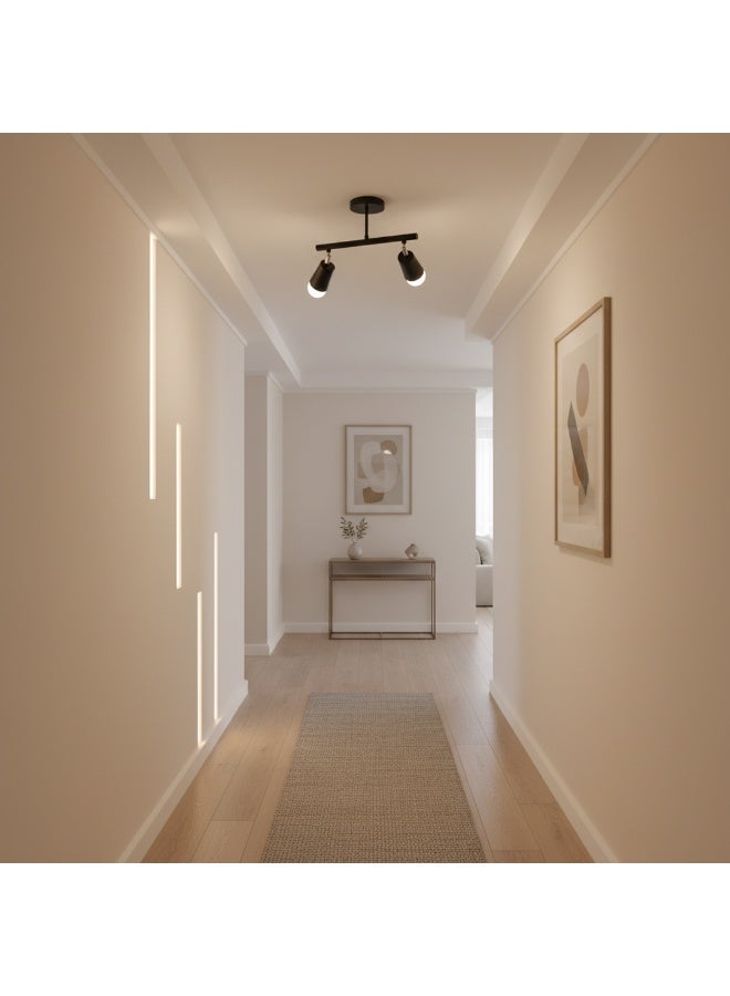Nagafa Shop Black Metal Track Lighting30*30* - Image 5