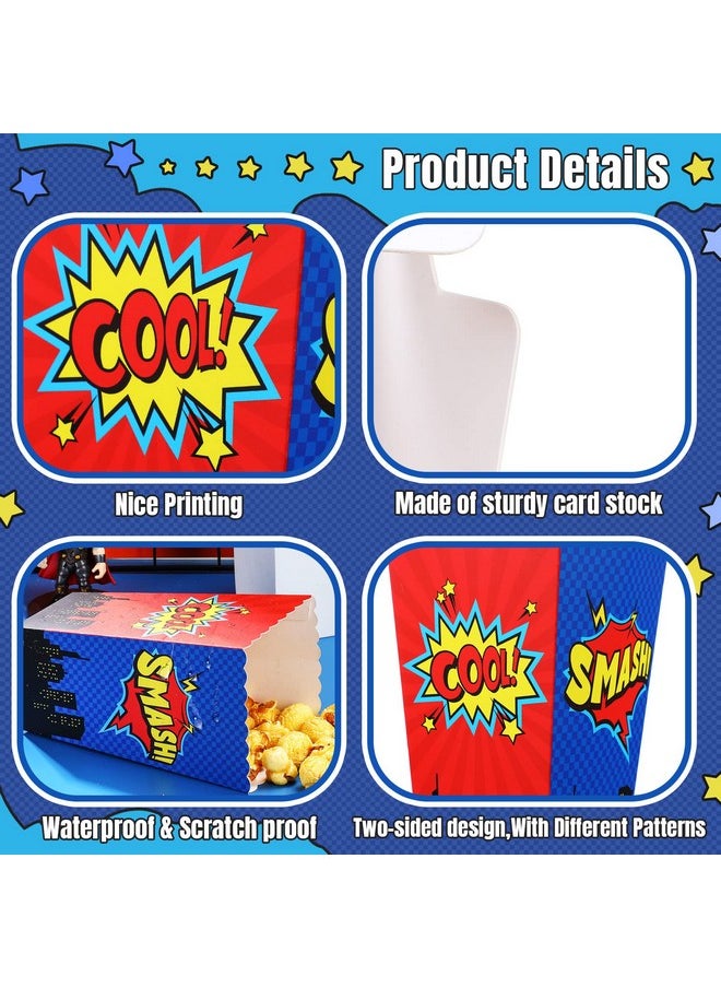 Containlol - 24 Pcs Popcorn Boxes Party Favors Snack Treat Box Candy Cookie Container For Movie Cinema Theme Birthday Party Baby Shower Favor Supplies(Cheerful Style) - Image 1