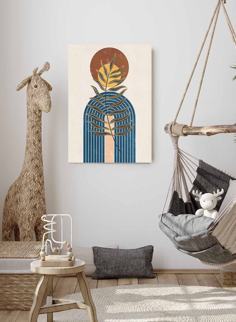 لوحة كانفاس على إطار خشبي، تصميم انماط هدسية، للمنزل، غرفة المعيشة، المكتب، الديكور - Image 1