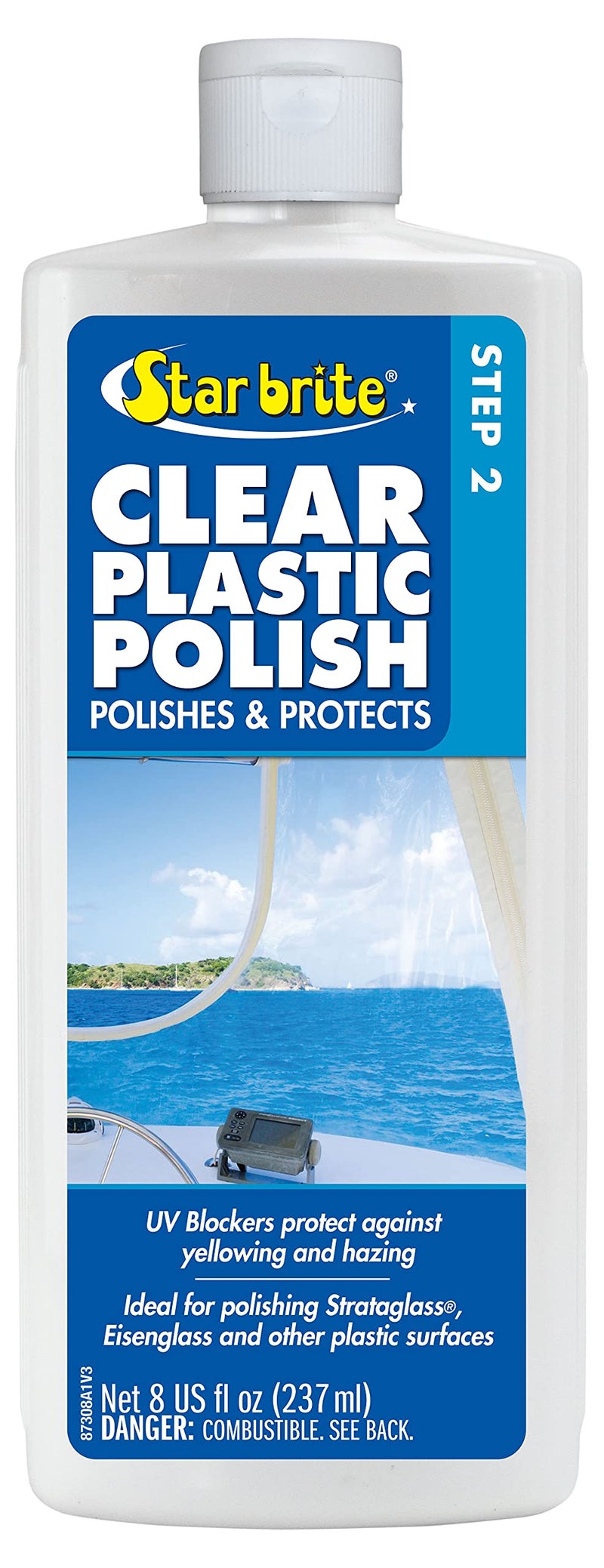 STAR BRITE Clear Plastic Polish - Step 2 - Ultimate Restoration for Plastic, Acrylic & Polycarbonate Surfaces, UV Protection, Easy Application (087308) - Image 1