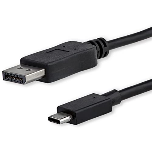 StarTech.com 3.3 ft (1 m) USB-C to DisplayPort Cable - USB Type-C to DP Video Adapter Cable - 4K 60Hz - Black - Image 1